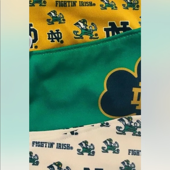 Notre Dame 💚☘️Fighting Irish Adult All Over Logo Face Covering Mask 3-Pack. NWT - Picture 5 of 7